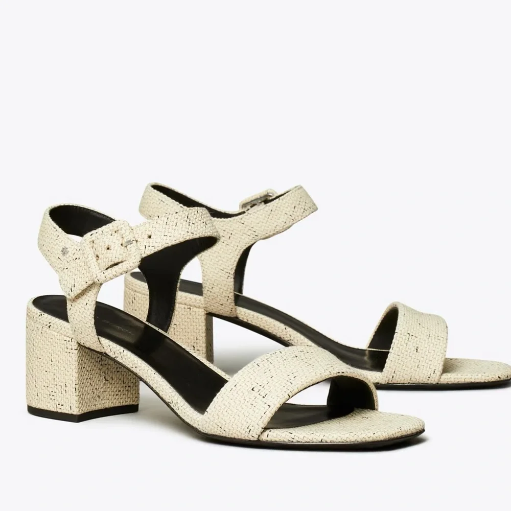 Minimalist! Tory Burch DOUBLE T CITY SANDAL size 9